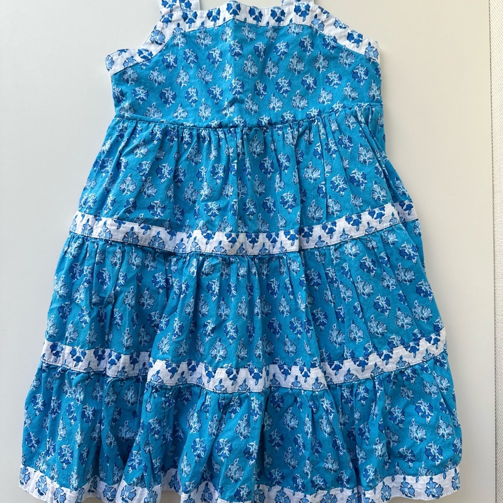 J.Crew Crewcuts Blue Block Print Sundress